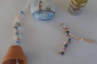 Atelier créatif "Porte-clés, pot sable coloré et déco en perles"