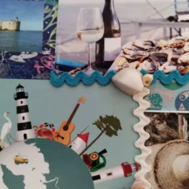 Atelier Scrapbooking : création carte déco et marque-page.