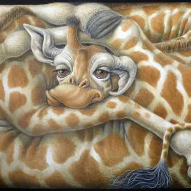 Girafe coincée