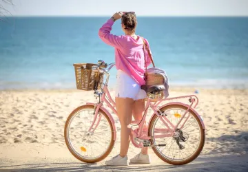 Vélo rose Beach Bikes