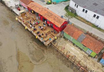 Le restaurant vu d'en haut